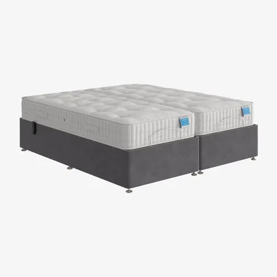 Furniture Village Sleep Story - Adjustable Divan Base - King Size - Plush Arctic Grey