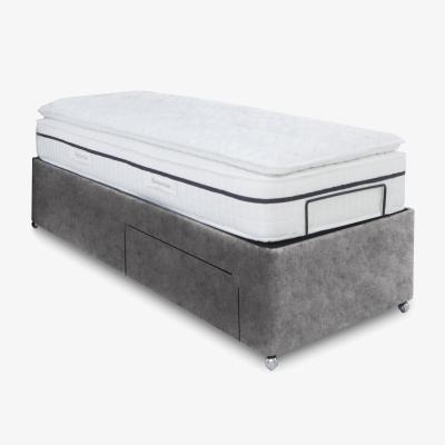 Furniture Village E-Motion Dual Adjustable Divan Base with Massage Function - Single - Daytona Pebble