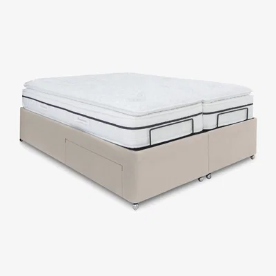Furniture Village E-Motion Dual Adjustable Divan Base with Massage Function - Super King - Sage