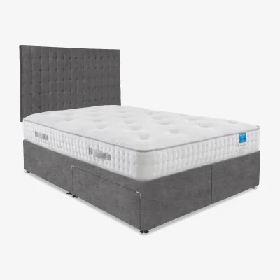 Furniture Village Sleep Story - Ergo Deluxe Divan Set With 2 Drawer Storage - Super King - Lace Domino