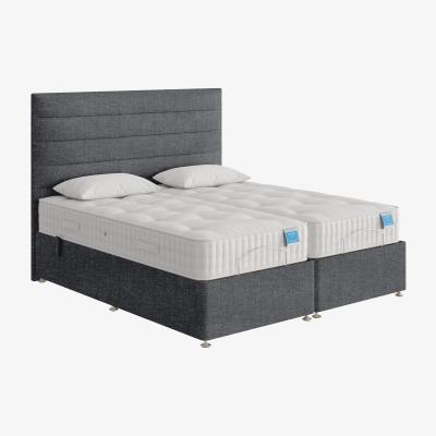 Furniture Village Sleep Story - Natural Comfort Adjustable Soft Divan Bed With 4 Drawer Storage - Super King - Earl Grey