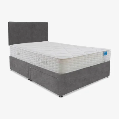 Furniture Village Sleep Story - Memory Plus Divan Set With 2 Drawer Storage - King Size - Lace Domino