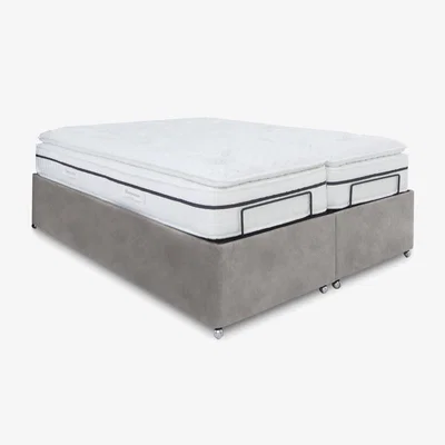 Furniture Village E-Motion Dual Adjustable Ottoman Divan Base - Super King - Dapple Oyster