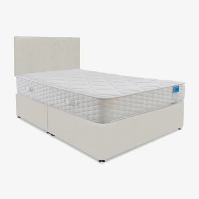 Furniture Village Sleep Story - Memory Plus Divan Set With No Storage - Double - Plush Ecru