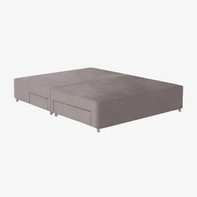 Furniture Village Vispring - Wool De Luxe Divan Base - Super King - Faux Suede Dove
