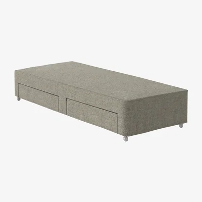 Furniture Village Vispring - Viceroy Divan Base - Single - Boucle Flint