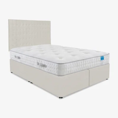 Furniture Village Sleep Story - Ergo Deluxe Divan Set - Super King - Plush Ecru