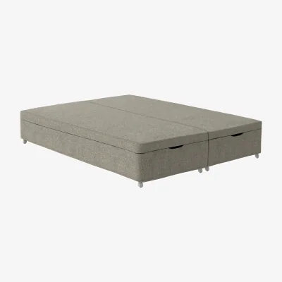 Furniture Village Vispring - Europa End Lift Ottoman Divan Base - King Size - Boucle Flint