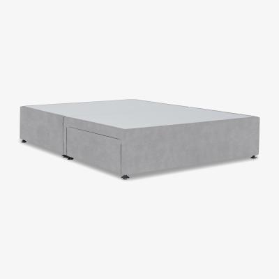 Furniture Village Platform Top Divan Base - King Size - Aston Silver