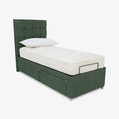 Furniture Village E-Motion Kaito Adjustable Divan Base With 2 Drawers with Headboard - Single