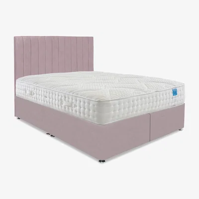 Furniture Village Sleep Story - Luxury Firm Divan Set - Super King - Plush Lilac