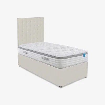 Furniture Village Sleep Story - Hybrid 360 Divan Set - Single - Plush Ecru