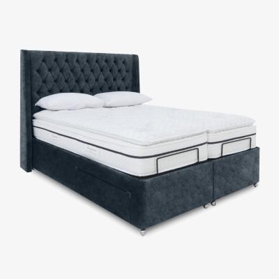 Furniture Village E-Motion Zen Dual Adjustable Divan Base with Headboard - Super King - Daytona Ocean