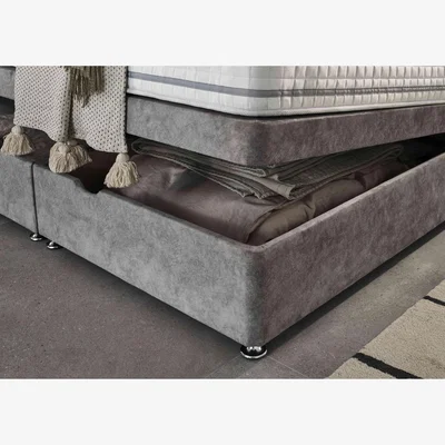 Furniture Village Sleepeezee - SensaGel 6000 Manual Side Ottoman Divan Set - Double - Sage