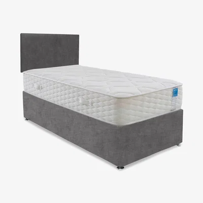 Furniture Village Sleep Story - Memory Plus Divan Set With No Storage - Single - Lace Domino