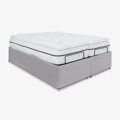 Furniture Village E-Motion Dual Adjustable Ottoman Divan Base with Massage Function - Super King - Seven Lilac