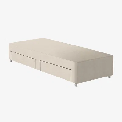 Furniture Village Vispring - Viceroy Divan Base - Single - Chain Weave Fawn
