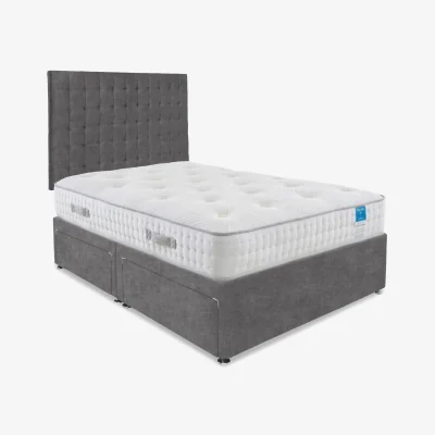 Furniture Village Sleep Story - Ergo Deluxe Divan Set With 4 Drawer Storage - Double - Lace Domino