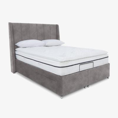 Furniture Village E-Motion Akira Adjustable Divan Base with Headboard - King Size - Dapple Sterling
