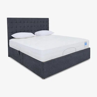 Furniture Village Sleep Story - Natural Comfort Adjustable Divan Bed With No Storage - Small Double - Carbon
