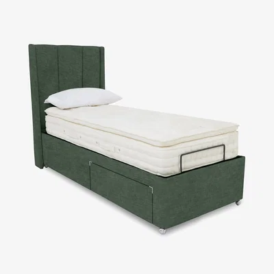 Furniture Village E-Motion Ryo Adjustable Divan Base With 2 Drawers with Headboard - Single