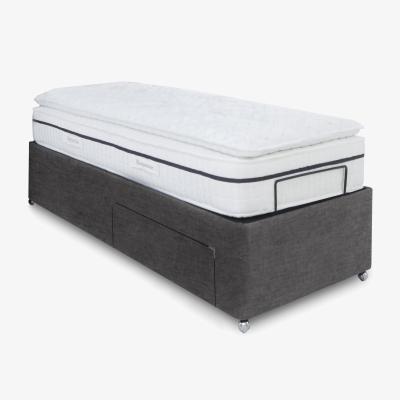 Furniture Village E-Motion Adjustable Divan Base With 2 Drawers - Single - Smokey Quartz