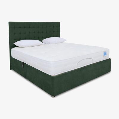 Furniture Village Sleep Story - Natural Comfort Adjustable Soft/Firm Divan Bed With 2 Drawer Storage - Super King - Plush Emerald
