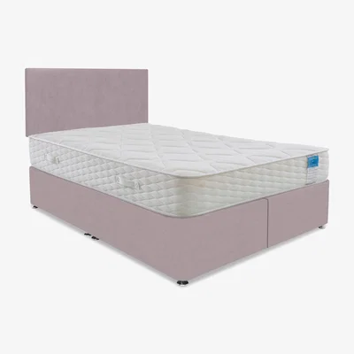Furniture Village Sleep Story - Memory Plus Divan Set With No Storage - Super King - Plush Lilac