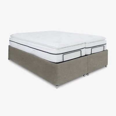 Furniture Village E-Motion Dual Adjustable Ottoman Divan Base - Super King - Warm Onyx