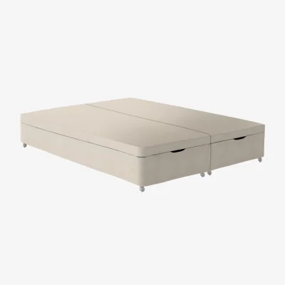 Furniture Village Vispring - Europa End Lift Ottoman Divan Base - Double - Chain Weave Fawn