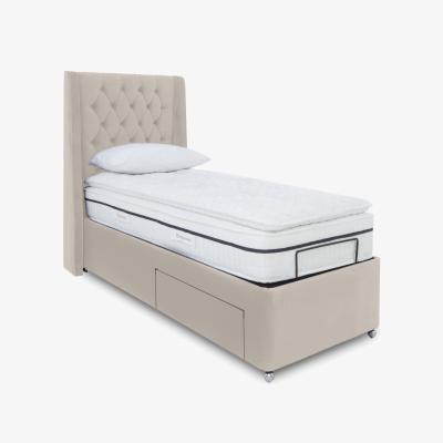 Furniture Village E-Motion Zen Adjustable Divan Base with Headboard - Single - Seven Ivory