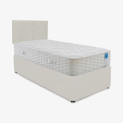 Furniture Village Sleep Story - Memory Plus Divan Set With No Storage - Small Single - Plush Ecru