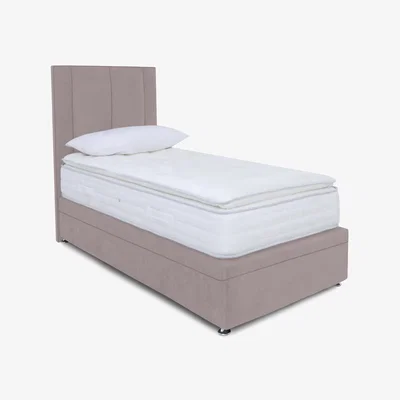 Furniture Village Sleep Story - Pocket Pillowtop Electric End Ottoman Divan Set - Small Single - Plush Lilac