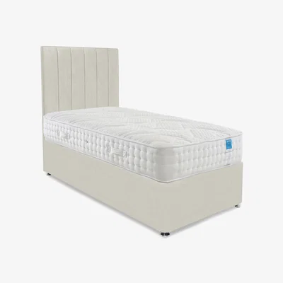 Furniture Village Sleep Story - Luxury Firm Divan Set - Small Single - Plush Ecru