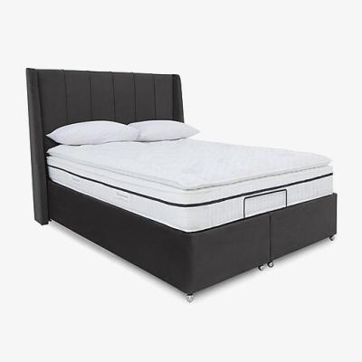 Furniture Village E-Motion Akira Adjustable Ottoman Divan Base with Headboard - King Size - Seven Anthracite