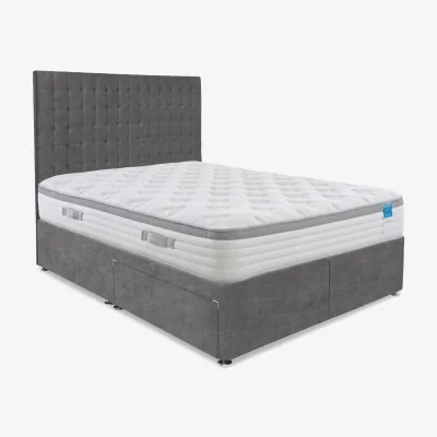 Furniture Village Sleep Story - Hybrid 360 Divan Set - Super King - Lace Domino