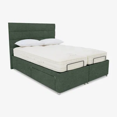 Furniture Village E-Motion Natsu Dual Adjustable Divan Base With 2 Drawers with Headboard - Super King