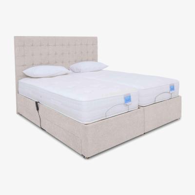 Furniture Village Sleep Story - Natural Comfort Adjustable Soft/Firm Divan Bed With 2 Drawer Storage - Super King