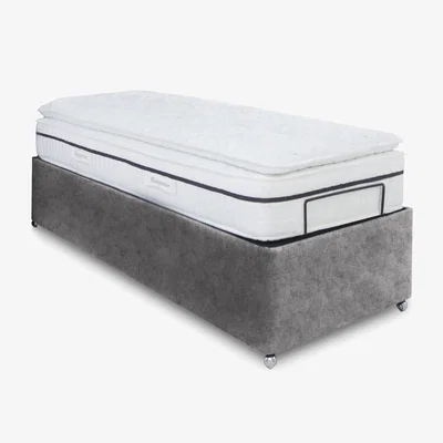 Furniture Village E-Motion Adjustable Ottoman Divan Base - Single - Daytona Pebble