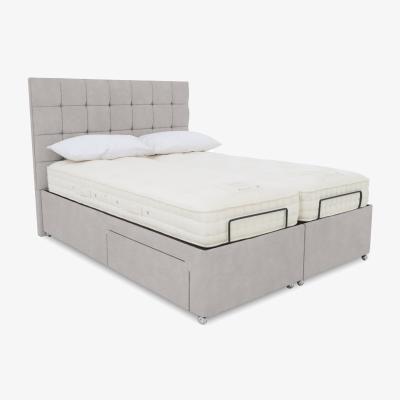 Furniture Village E-Motion Kaito Dual Adjustable Divan Base With 4 Drawers with Massage Function and Headboard - King Size - Aston Linen