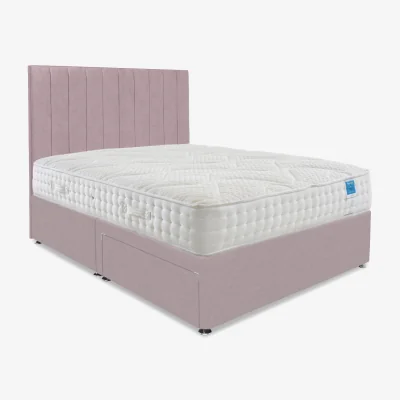 Furniture Village Sleep Story - Luxury Firm Divan Set With 2 Drawer Storage - King Size - Plush Lilac