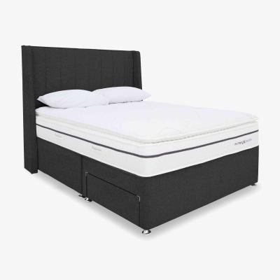 Furniture Village Sleepeezee - Memory Sense 2800 Divan Set - Small Double - Tweed Charcoal