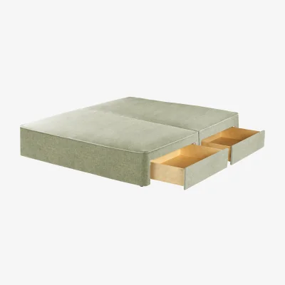 Feather & Black Harrison Spinks Premium Divan Base, Small Double - Diamond Onyx, 4 Drawers