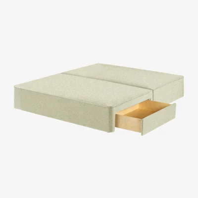 Feather & Black Harrison Spinks Classic Divan Base, Small Double - Rustika Marble, 2 Drawers