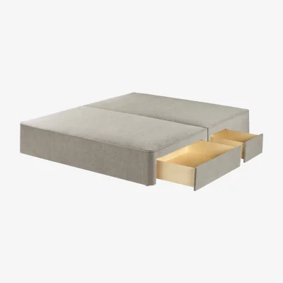 Feather & Black Harrison Spinks Classic Divan Base, King - Mole Pebble, 2 + 2 Continental Drawers