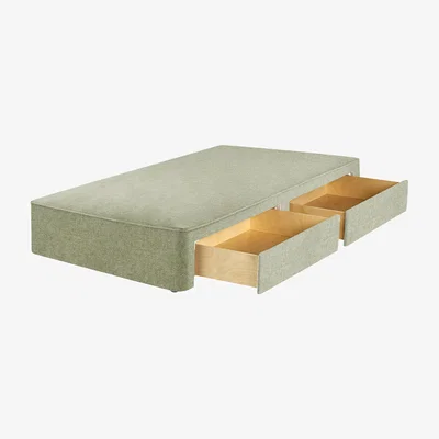 Feather & Black Harrison Spinks Premium Divan Base, Single - Diamond Onyx, 2 Drawers