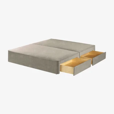 Feather & Black Harrison Spinks Premium Divan Base, King - Hemp Oat, 4 Drawers