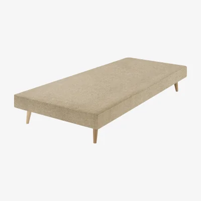 Feather & Black Harrison Spinks Premium Slim Divan Base, Single - Herringbone Cotton