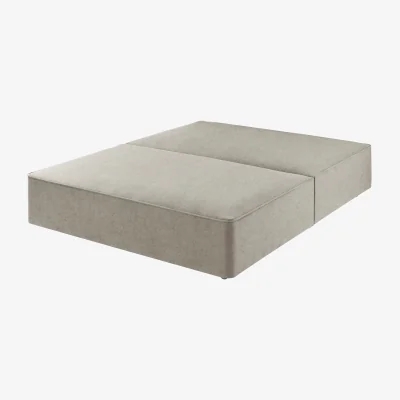 Feather & Black Harrison Spinks Classic Divan Base, Double - Mole Pebble, No Drawers
