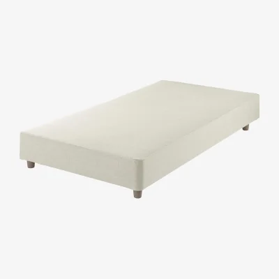 Feather & Black Harrison Spinks Classic Shallow Divan Base, Single - Greek Islands Chalk